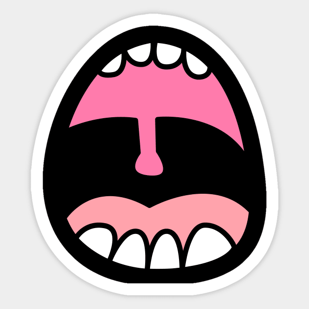 Funny mouth Sticker by Flipodesigner